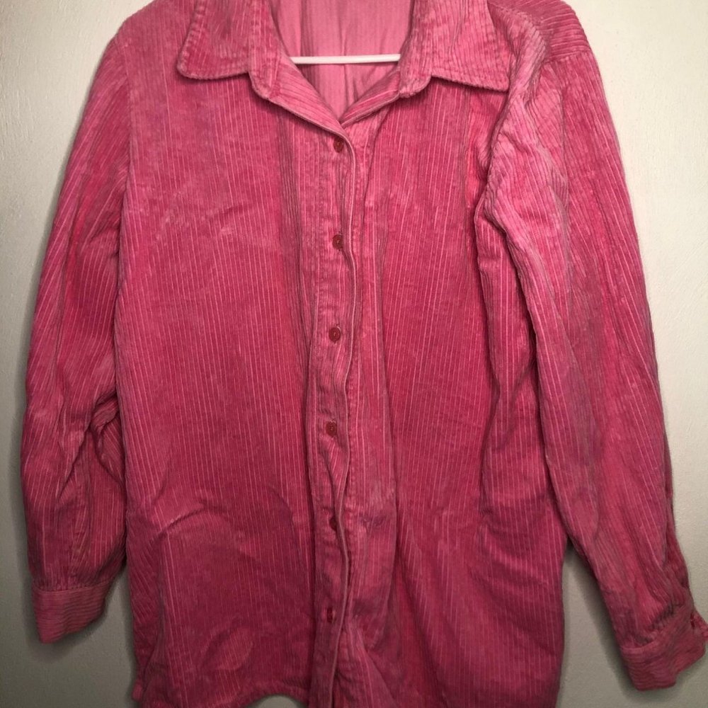 Vintage corduroy button up shirt down